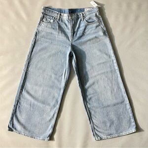 Gap Baggy Mid Rise Extreme Wide Leg Ultrasoft Denim Jeans NWT Size 32/14S